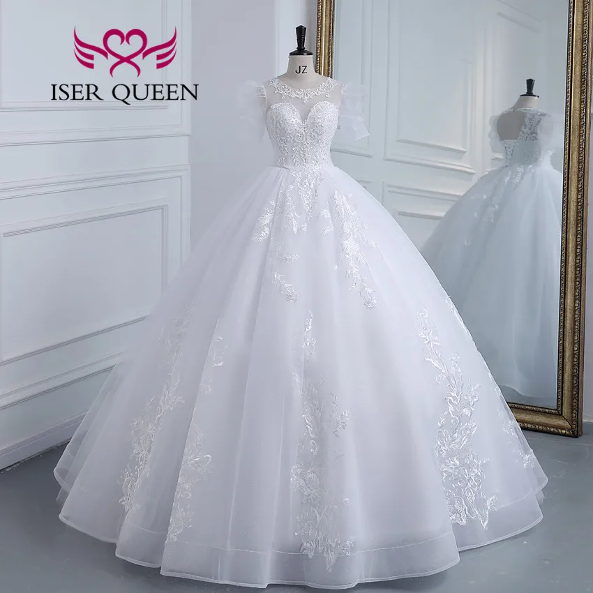 O Neck Puff Sleeves Europe Princess Wedding Dress Ball Gown 2023 New Arrival White Color Lace Appliques Bride Dresses WX0319 
O Neck Puff Sleeves Europe Princess Wedding Dress Ball Gown 2023 New Arrival White Color Lace Appliques Bride Dresses WX0319