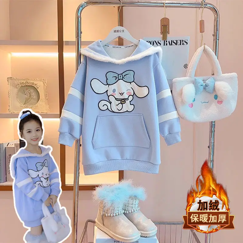 Плюшевое платье-свитшот для девочек в стиле аниме Cinnamoroll, осенне-зимнее платье Sanrio 2023, теплое плотное детское платье принцессы для студентов
Плюшевое платье-свитшот для девочек в стиле аниме Cinnamoroll, осенне-зимнее платье Sanrio 2023, теплое плотное детское платье принцессы для студентов