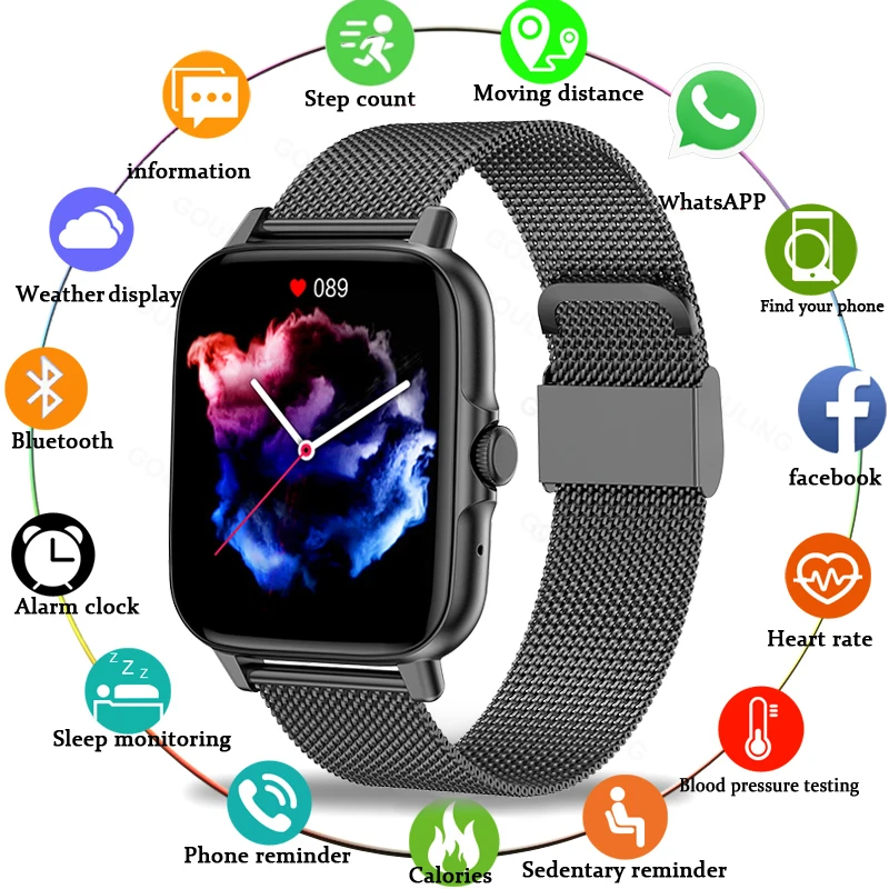 Смарт-часы мужские/женские с поддержкой NFC сенсорный экран 2022 дюйма |