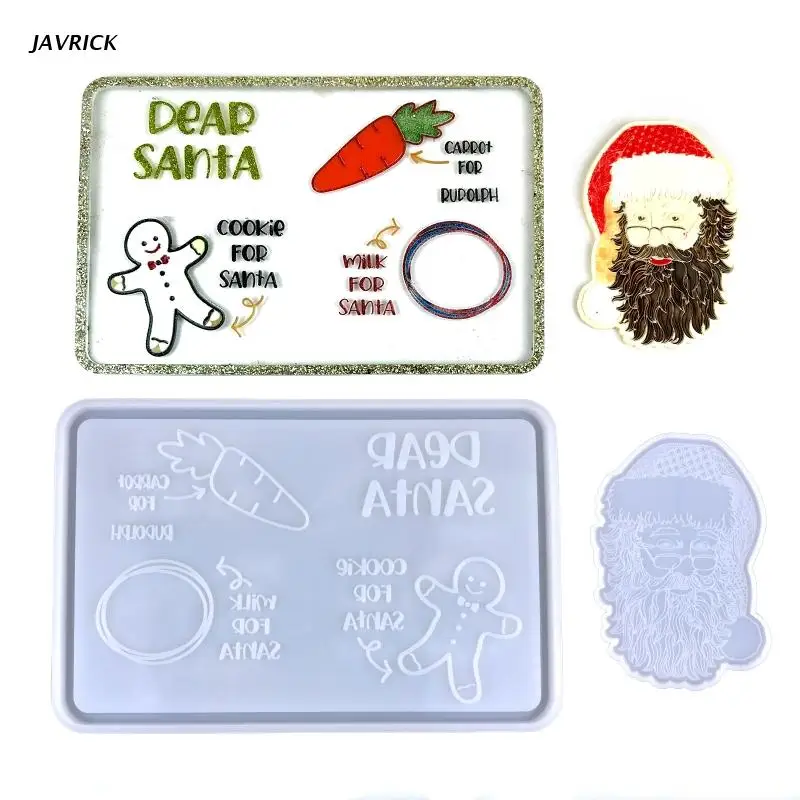 2Pcs Christmas Coaster Crystal Epoxy Mold DIY Xmas Tray Double-sided Available Storage Box Resin Silicone Mold
2Pcs Christmas Coaster Crystal Epoxy Mold DIY Xmas Tray Double-sided Available Storage Box Resin Silicone Mold