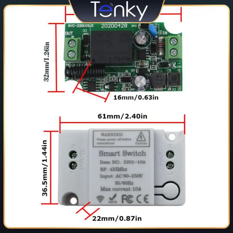 220v Mini Relay Receiver Rf 433mhz Portable Smart Switch Wireless Lighting Control Smart Home Accessories Foldable
220v Mini Relay Receiver Rf 433mhz Portable Smart Switch Wireless Lighting Control Smart Home Accessories Foldable