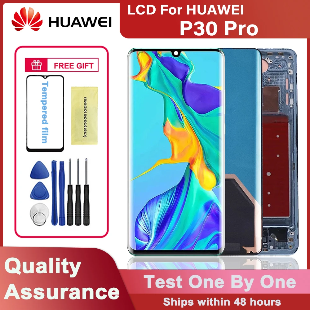 

Оригинальный 6,47 "ЖК-дисплей для Huawei P30 Pro ЖК-дисплей, сенсорный экран, дигитайзер, для сборки, с корпусом, запасные VOG-L29 VOG-L09 VOG-L04