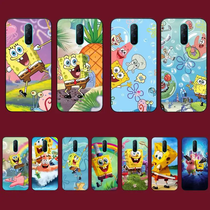 

Cartoon S-SpongeBob Phone Case for Vivo Y91C Y11 17 19 17 67 81 Oppo A9 2020 Realme c3