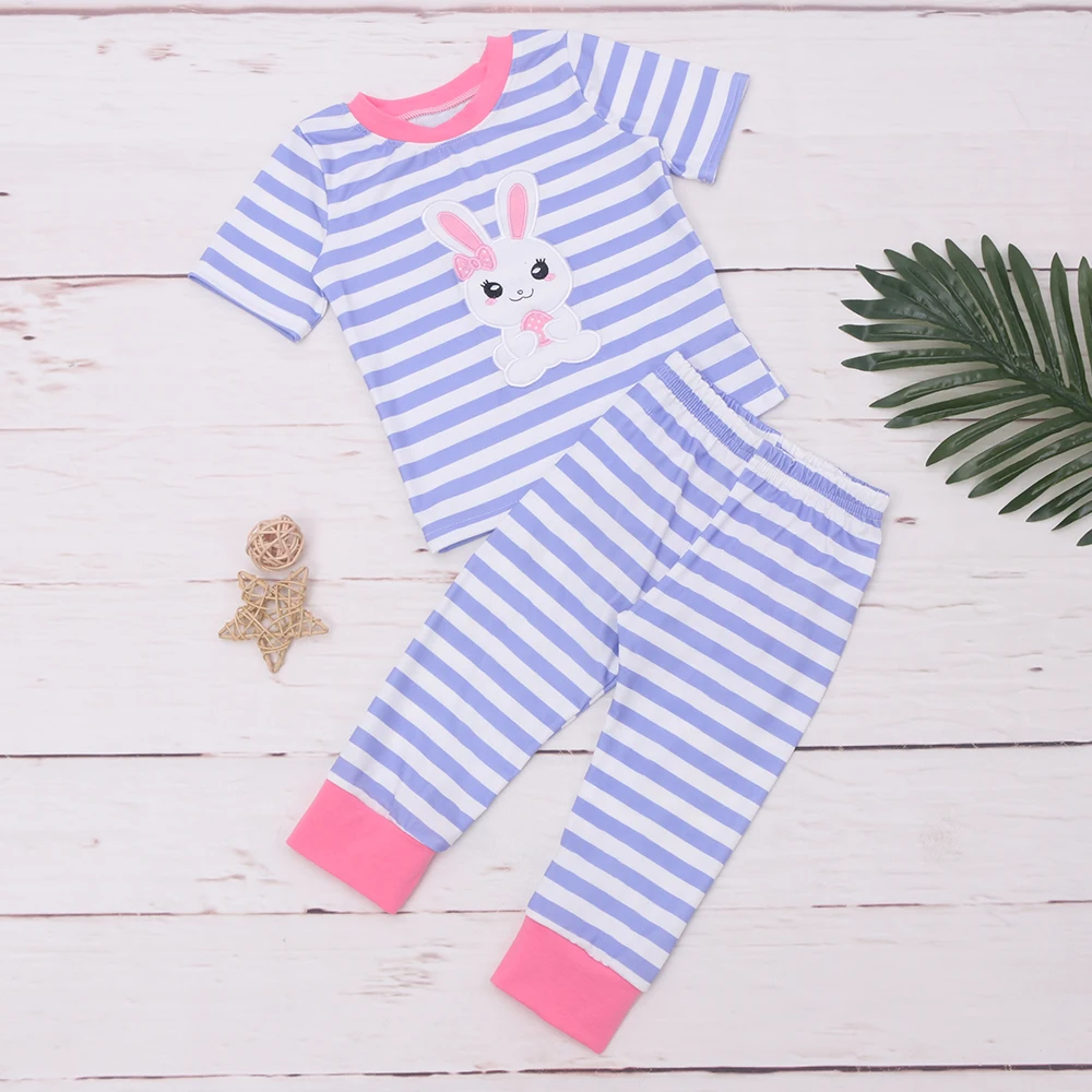 1-8T Happy Easter Girl Set Clothes Blue Suits With Cute Cartoon Rabbit Embroidery 2pcs Outfits Lovely Top And Long Sleeve Pants
1-8T Happy Easter Girl Set Clothes Blue Suits With Cute Cartoon Rabbit Embroidery 2pcs Outfits Lovely Top And Long Sleeve Pants