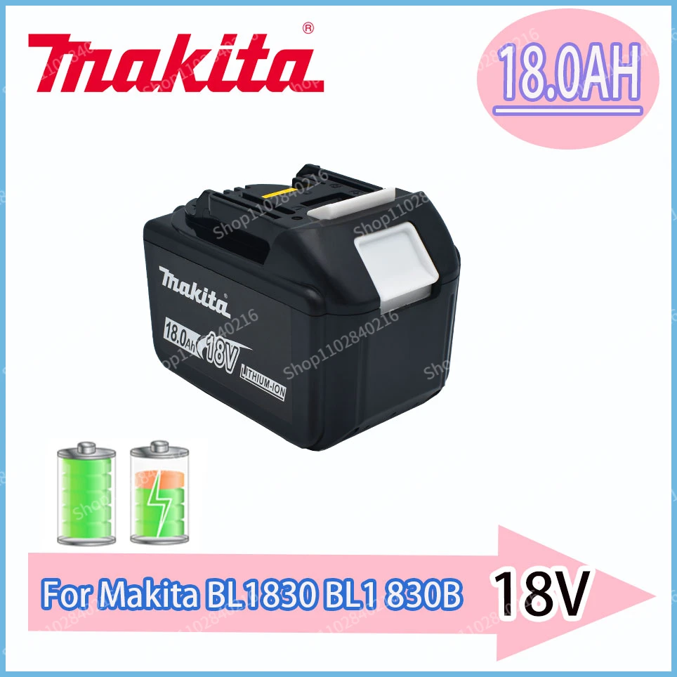 Makita Replacement 18V 18.0Ah Battery Rechargeable Battery LED Indicator BL1830 BL1830B BL1840 BL1840B BL1850 BL1850B
Makita Replacement 18V 18.0Ah Battery Rechargeable Battery LED Indicator BL1830 BL1830B BL1840 BL1840B BL1850 BL1850B