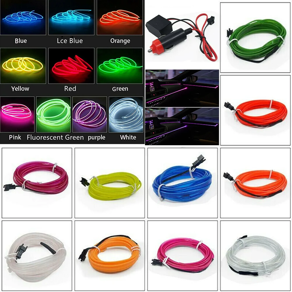 200cm Cold Light Strip 12V LED Lighting Strips Auto Car Interior Accessories Decor Atmosphere Wire Strip Light Lamp Wire Rope
200cm Cold Light Strip 12V LED Lighting Strips Auto Car Interior Accessories Decor Atmosphere Wire Strip Light Lamp Wire Rope