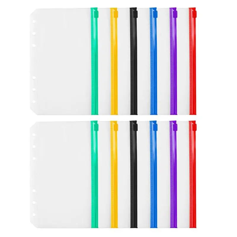 12pcs A6 File Holder Standard Transparent PVC Loose Leaf Pouch with Self-Styled Zipper Filing Organizer Product Binder
12pcs A6 File Holder Standard Transparent PVC Loose Leaf Pouch with Self-Styled Zipper Filing Organizer Product Binder