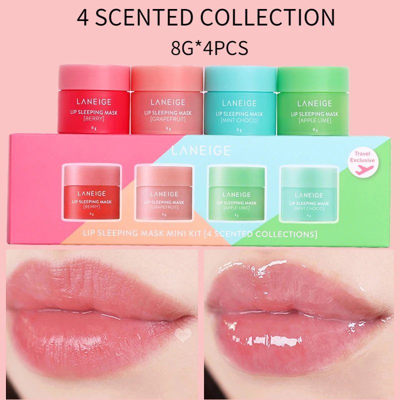 KoreaNEW 8g Korean Laneige Lip Sleeping Mask 4PCS Mini Set Scented Nutritious Moisturizing Lip Care Skin Care Products Cosmetics
KoreaNEW 8g Korean Laneige Lip Sleeping Mask 4PCS Mini Set Scented Nutritious Moisturizing Lip Care Skin Care Products Cosmetics