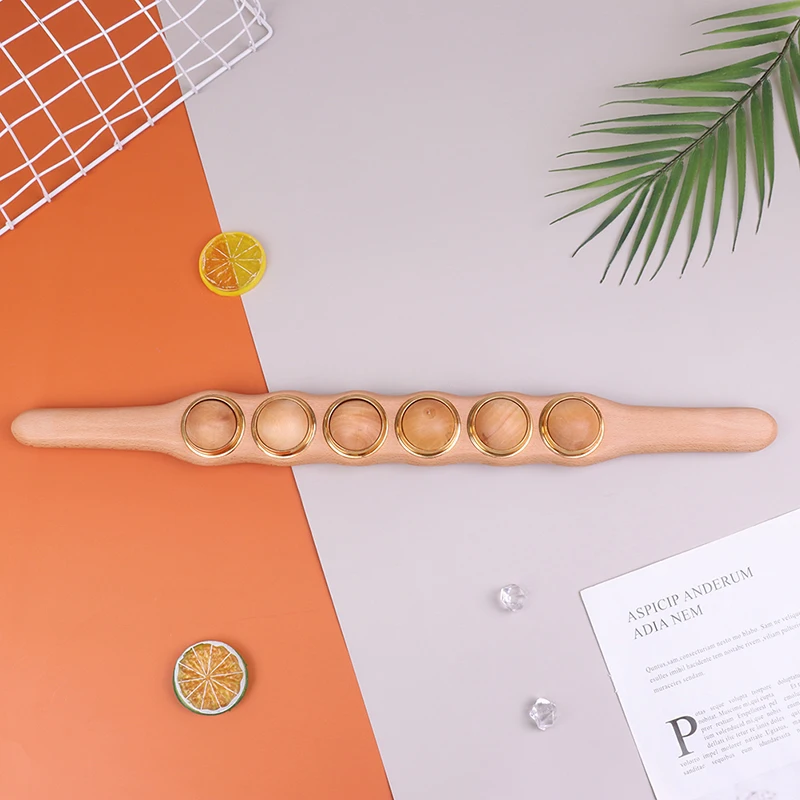 New 6 Beads Gua Sha Massage Stick Wooden Back Body Meridian Scrapping Therapy Wand Muscle Relaxing Acupuncture Massager
New 6 Beads Gua Sha Massage Stick Wooden Back Body Meridian Scrapping Therapy Wand Muscle Relaxing Acupuncture Massager