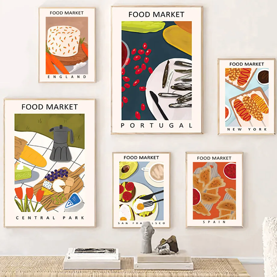 Abstract Food Market Kitchen Bar Wall Art Canvas Painting And PrintsNordic Posters Wall Pictures For Cafe Dinning Room Decor
Abstract Food Market Kitchen Bar Wall Art Canvas Painting And PrintsNordic Posters Wall Pictures For Cafe Dinning Room Decor