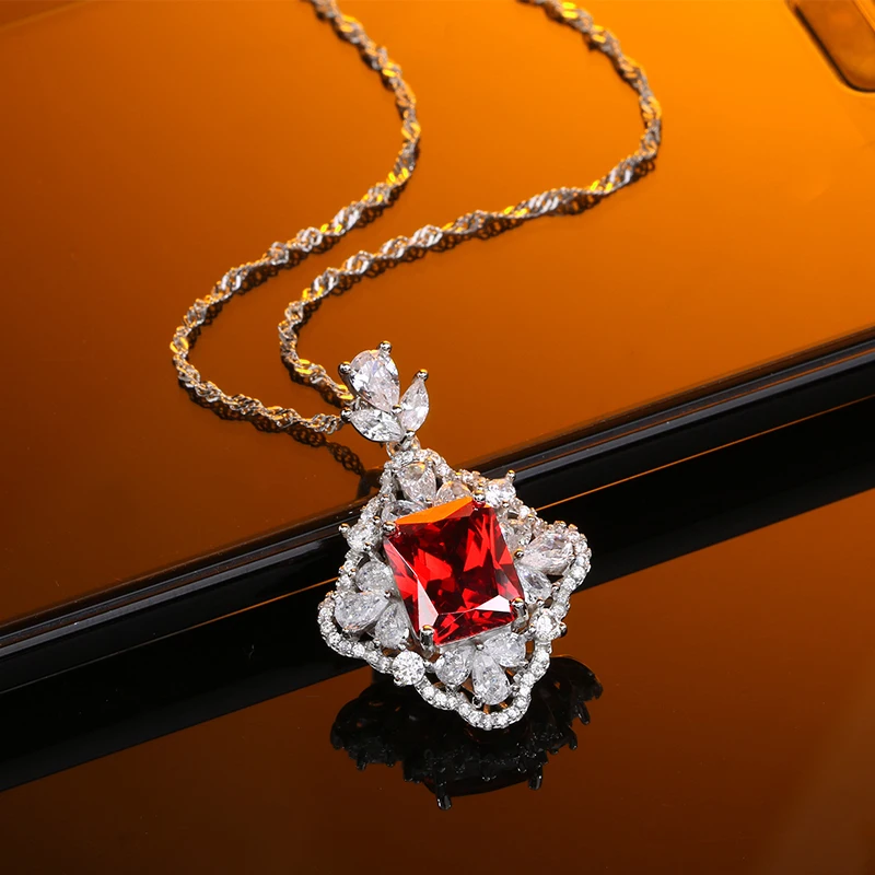 Красное свадебное украшение, ожерелье с подвеской для невесты, серебро 100% пробы, ожерелье со сверкающими бриллиантами, ювелирные изделия, П...
Красное свадебное украшение, ожерелье с подвеской для невесты, серебро 100% пробы, ожерелье со сверкающими бриллиантами, ювелирные изделия, П...