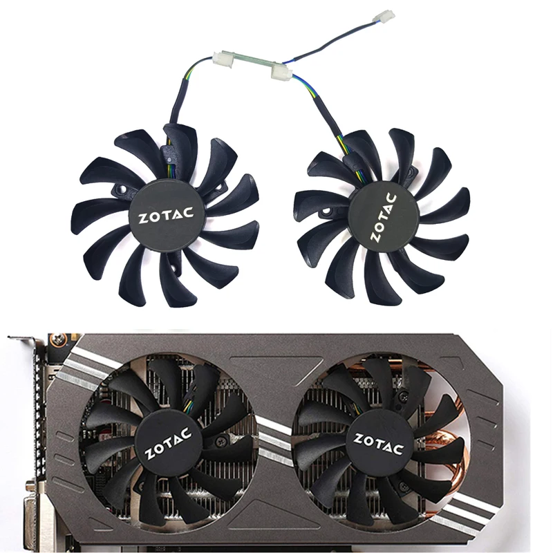 75Mm 2pcs/lot GA81S2U GA81O2U 4pin GTX970 Cooler Fan Zotac GTX 660Ti 650Ti Boost GTX 970 Graphics Card Cooling Replacement Fan
75Mm 2pcs/lot GA81S2U GA81O2U 4pin GTX970 Cooler Fan Zotac GTX 660Ti 650Ti Boost GTX 970 Graphics Card Cooling Replacement Fan