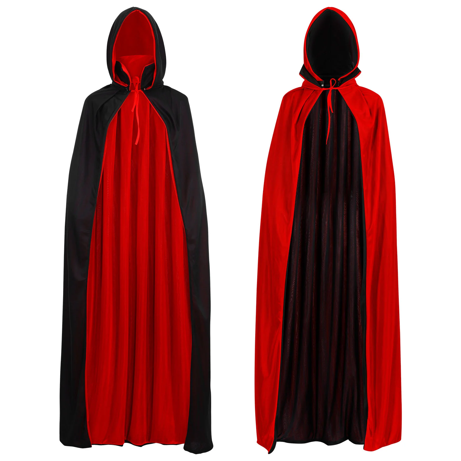 Cape Stand Collar Black Red Reversible Cloak with Detachable Hood for Kids Women Men
Cape Stand Collar Black Red Reversible Cloak with Detachable Hood for Kids Women Men