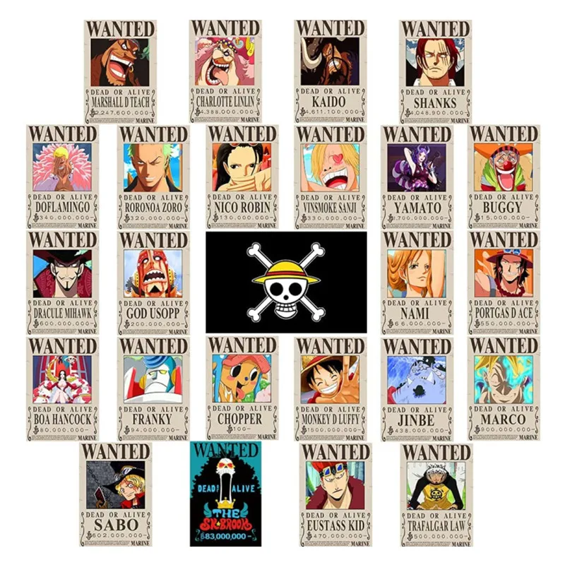 One Piece Wanted Posters New Edition 12 In x 8.3 In 35Pcs Straw Hat Pirates Crew Luffy 1.5 Billion Collection Birthday Gifts
One Piece Wanted Posters New Edition 12 In x 8.3 In 35Pcs Straw Hat Pirates Crew Luffy 1.5 Billion Collection Birthday Gifts