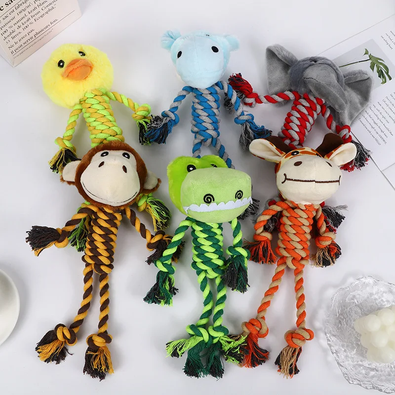 New Dog Supplies Dog Rope Toy Pet Plush Animal Squeaky Toy Indestructible Dog Toys For Teeth Cleaning
New Dog Supplies Dog Rope Toy Pet Plush Animal Squeaky Toy Indestructible Dog Toys For Teeth Cleaning