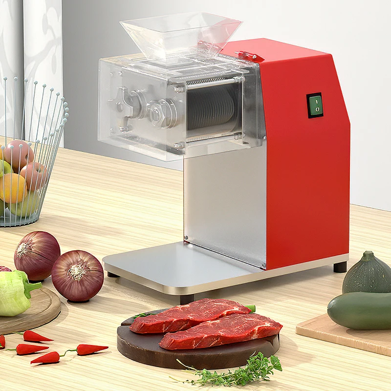 

1100W Meat Cutter Fast Meat Slicer Electric Commercial Slicer Shred Automatic Dicing Machine Stainless Steel Cut Pieces