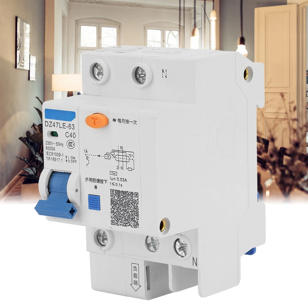 DZ47LE 63 1P+N C40 40A 230V Earth Leakage Protection Circuit Breaker Household High Segmented Small Air Switch
DZ47LE 63 1P+N C40 40A 230V Earth Leakage Protection Circuit Breaker Household High Segmented Small Air Switch
