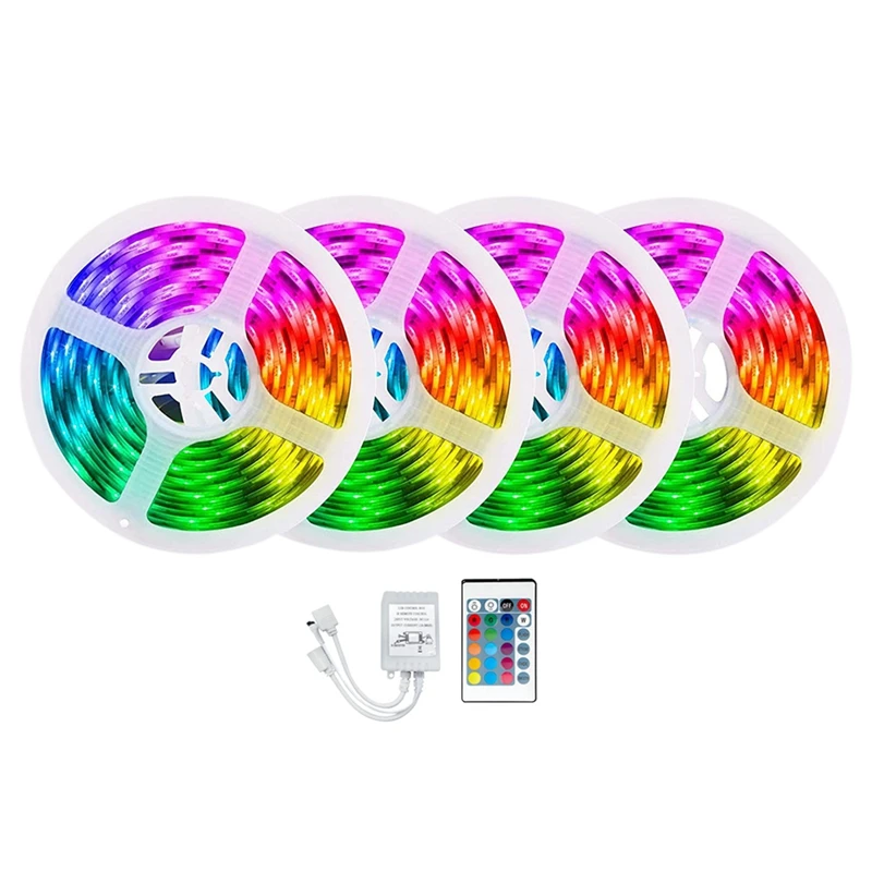 20M LED Strips Lights Flexible Lights For Bedroom 3528 RGB Multicolor Changing LED Lights With 24 Key Remote For Yard
20M LED Strips Lights Flexible Lights For Bedroom 3528 RGB Multicolor Changing LED Lights With 24 Key Remote For Yard