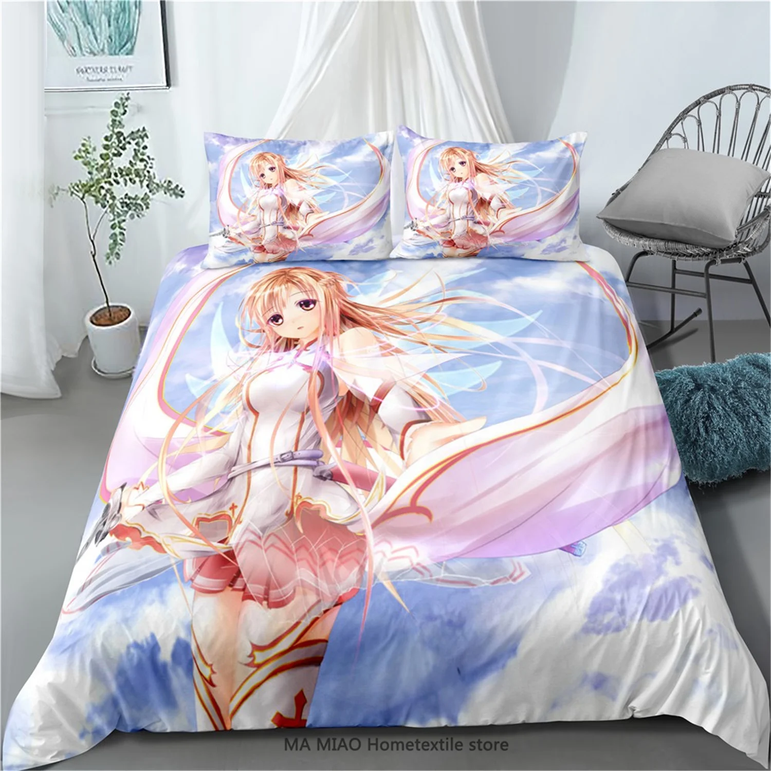 3D Printed Bedding Set Duvet Covers Anime Sword Art Online Bedding Sets with Pillowcases 2/3 Pcs Luxury Bedclothes 
3D Printed Bedding Set Duvet Covers Anime Sword Art Online Bedding Sets with Pillowcases 2/3 Pcs Luxury Bedclothes