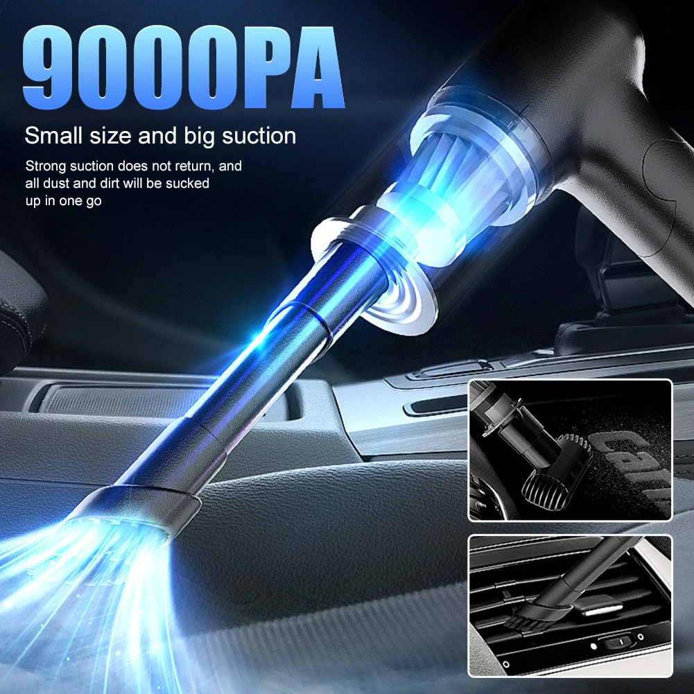 9000Pa Mini Wireless Car Vacuum Cleaner Rechargeable Vacuum 120W Handheld Portable Vacuum Cleaner Auto Interior Home Appliance
9000Pa Mini Wireless Car Vacuum Cleaner Rechargeable Vacuum 120W Handheld Portable Vacuum Cleaner Auto Interior Home Appliance