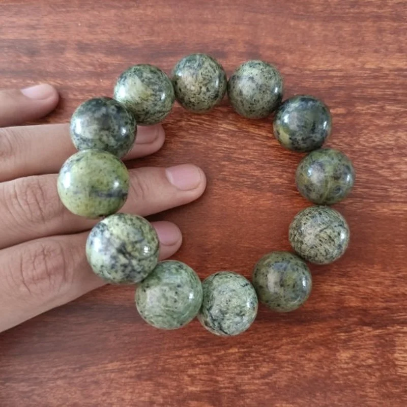 

Natural Jade Tibetan Jade Medicine Wang Shi Meteorite Jade Bracelet Jewelry for Men and Women