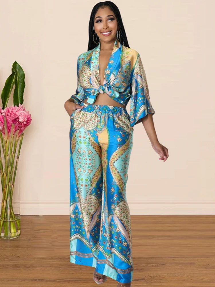 2 Piece Women Sets 2022 New Arrival Summer Autumn Matching Sets Flower Print Two Pieces Sets Top Pants Suits Outfits Clothing
2 Piece Women Sets 2022 New Arrival Summer Autumn Matching Sets Flower Print Two Pieces Sets Top Pants Suits Outfits Clothing