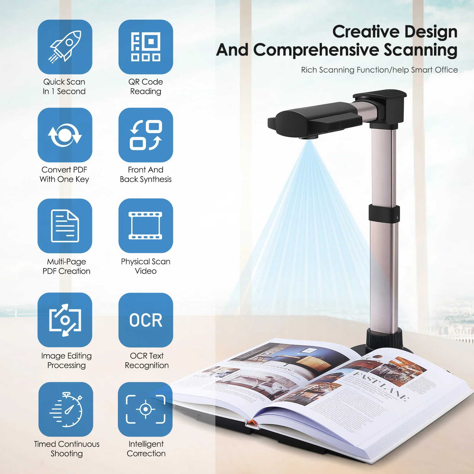16MP Ultra-high-definition Document Camera USB Connection Support Remote Conference Teaching Scan Document Only Supports Windows
16MP Ultra-high-definition Document Camera USB Connection Support Remote Conference Teaching Scan Document Only Supports Windows