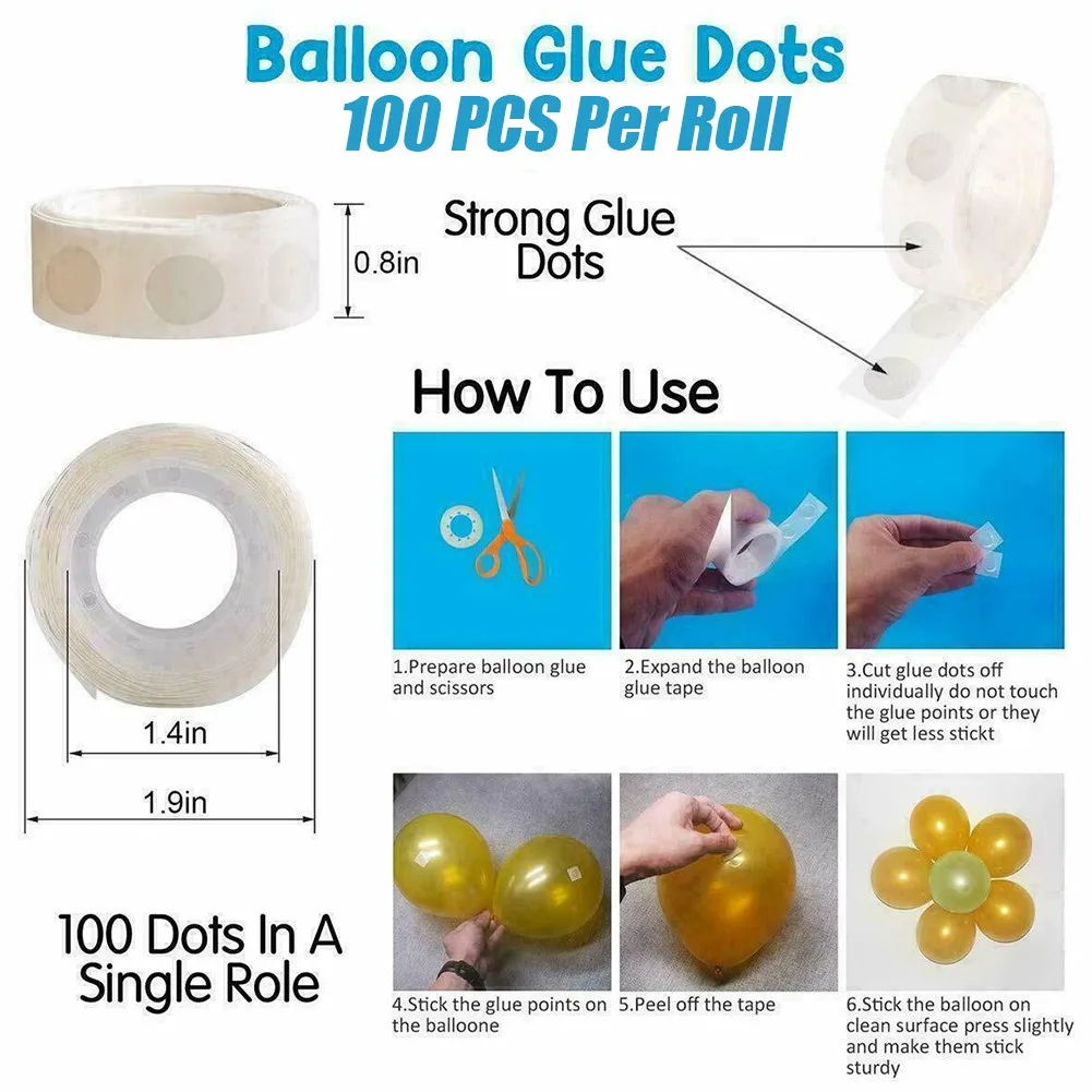 100 Points Balloon Glue Tape For Diy Craft Birthday Wedding Party Ceiling Wall Balloons Glue Sticker Balloons Adhesive Tape Glue
100 Points Balloon Glue Tape For Diy Craft Birthday Wedding Party Ceiling Wall Balloons Glue Sticker Balloons Adhesive Tape Glue