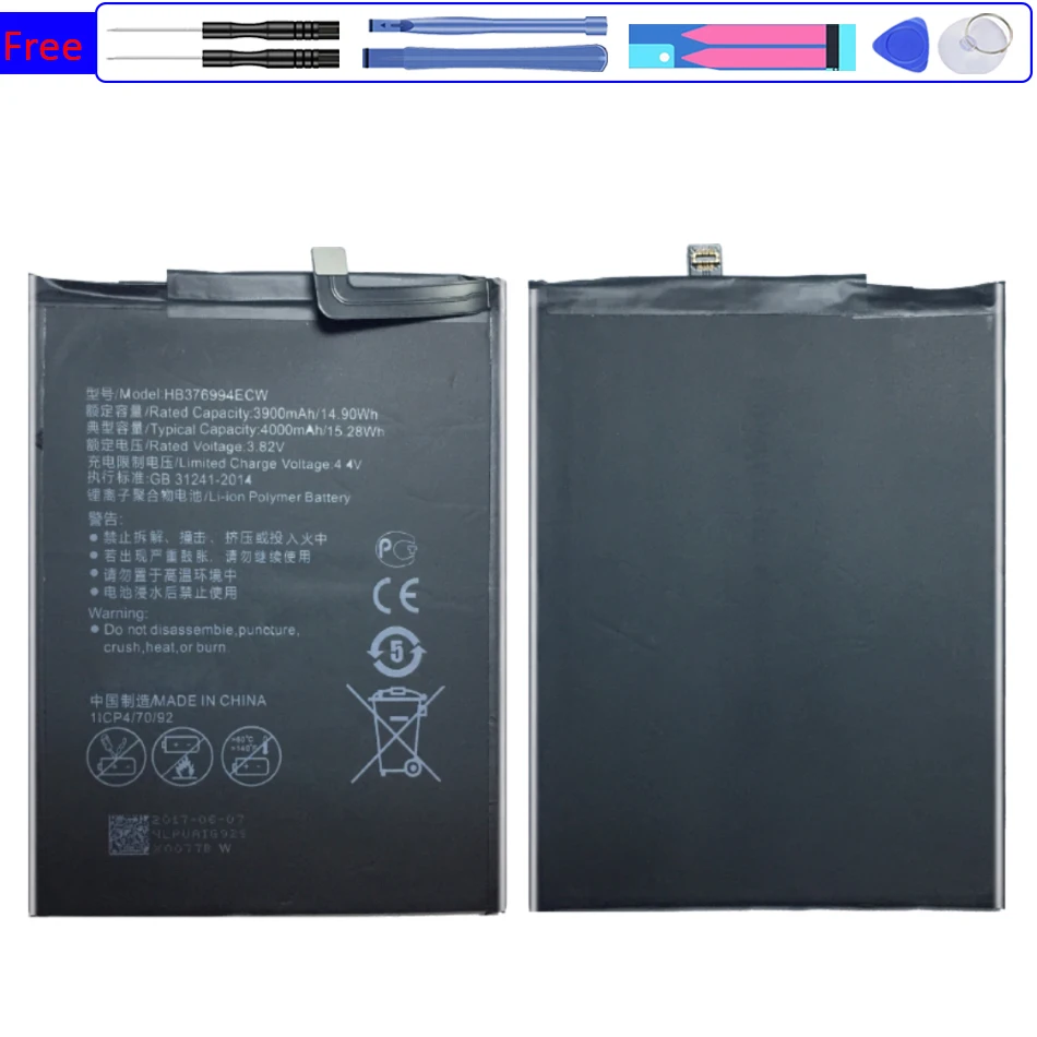Battery HB376994ECW for Huawei Honor V9 / Honor 8 Pro Honor8 Pro DUK-AL20 DUK AL20 DUK-TL30 Battery
Battery HB376994ECW for Huawei Honor V9 / Honor 8 Pro Honor8 Pro DUK-AL20 DUK AL20 DUK-TL30 Battery