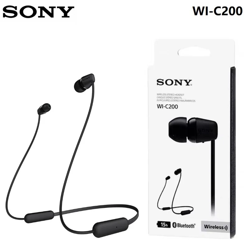 Оригинальные Беспроводные стереонаушники SONY WI-C200, Bluetooth 5,0, спортивные наушники, магнитная гарнитура, гарнитура с микрофоном
Оригинальные Беспроводные стереонаушники SONY WI-C200, Bluetooth 5,0, спортивные наушники, магнитная гарнитура, гарнитура с микрофоном