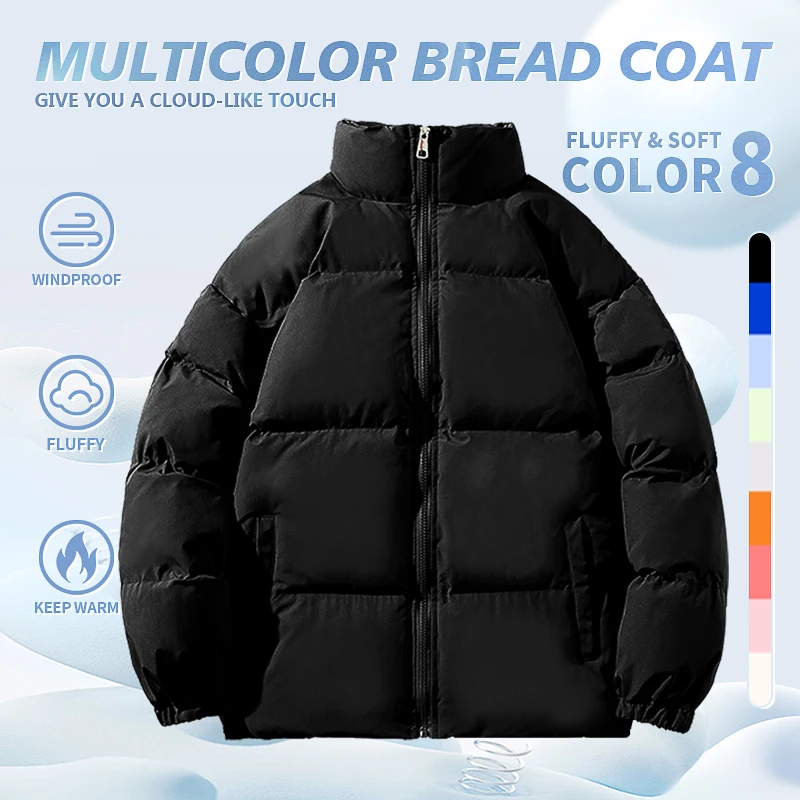 Winter Jacket Men Parkas Thicken Warm Coat Mens Stand Collar Jackets Solid Color Parka Coats Women Fashion New Streetwear
Winter Jacket Men Parkas Thicken Warm Coat Mens Stand Collar Jackets Solid Color Parka Coats Women Fashion New Streetwear