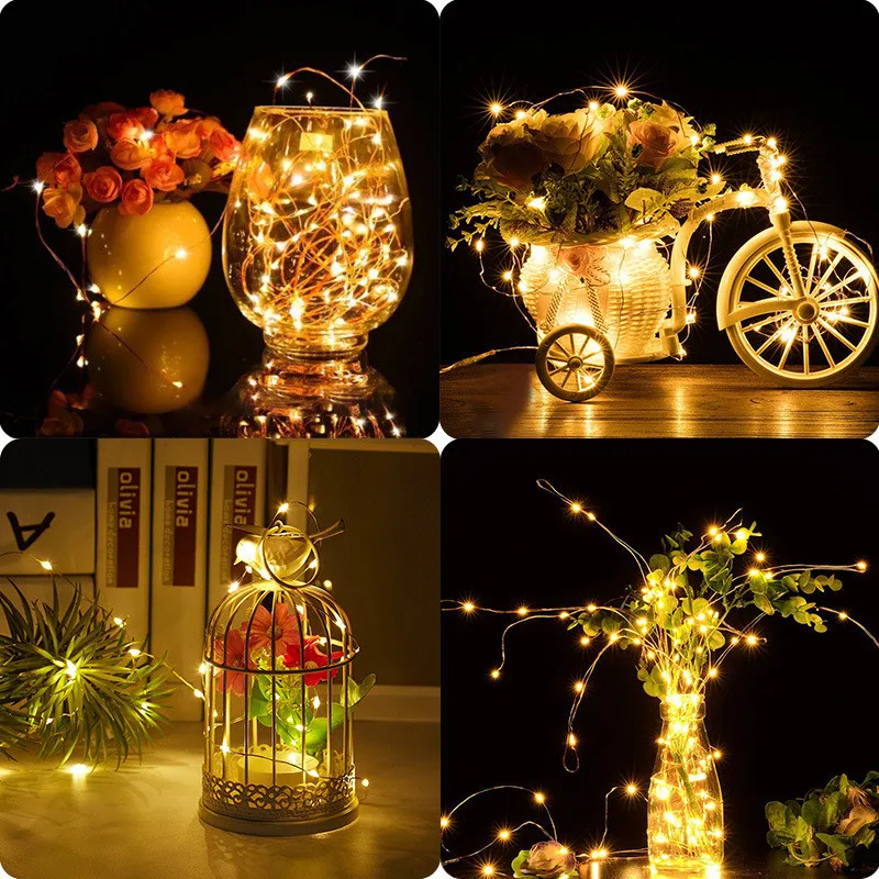 10Pcs Fairy Christmas Garland Copper Wire LED String Lights Wedding Party Decorations for Home Garden Outdoor Indoor Decor Luces
10Pcs Fairy Christmas Garland Copper Wire LED String Lights Wedding Party Decorations for Home Garden Outdoor Indoor Decor Luces