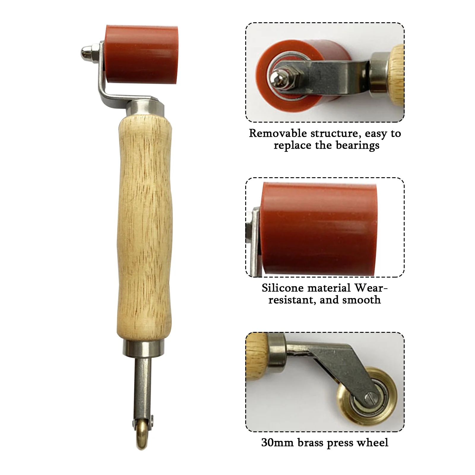 40mm Silicone Hand Welding Roller High Temperature Resistant Seam Hand Pressure Roller Roofing PVC Welding Tool for Air Welding
40mm Silicone Hand Welding Roller High Temperature Resistant Seam Hand Pressure Roller Roofing PVC Welding Tool for Air Welding