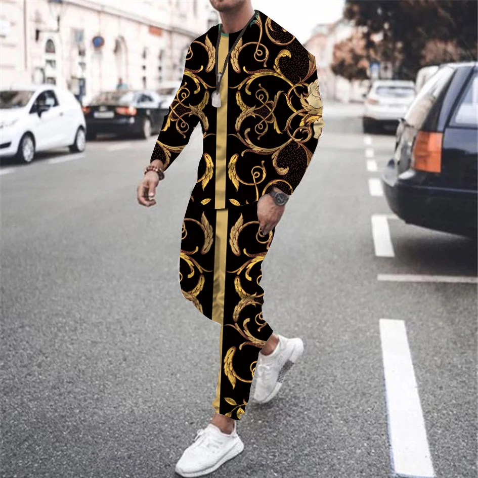 Luxurious Grain Pattern 3D Print Men's O-Neck Tracksuit Set Fashion Casual Long-Sleeve Pants 2pcs Sets Trend Streetwear Pullover
Luxurious Grain Pattern 3D Print Men's O-Neck Tracksuit Set Fashion Casual Long-Sleeve Pants 2pcs Sets Trend Streetwear Pullover
