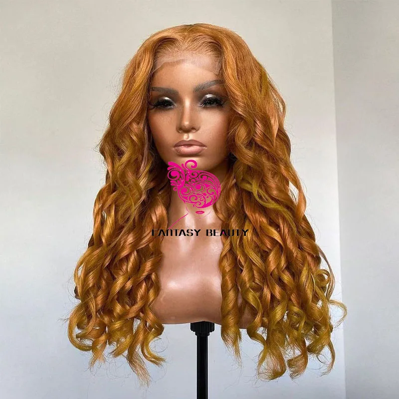 Ginger Honey Blonde Loose Wave 180Density 13x4 Lace Front Synthetic Hair Wigs for Black Women Natural Long Transparent Lace Wigs
Ginger Honey Blonde Loose Wave 180Density 13x4 Lace Front Synthetic Hair Wigs for Black Women Natural Long Transparent Lace Wigs