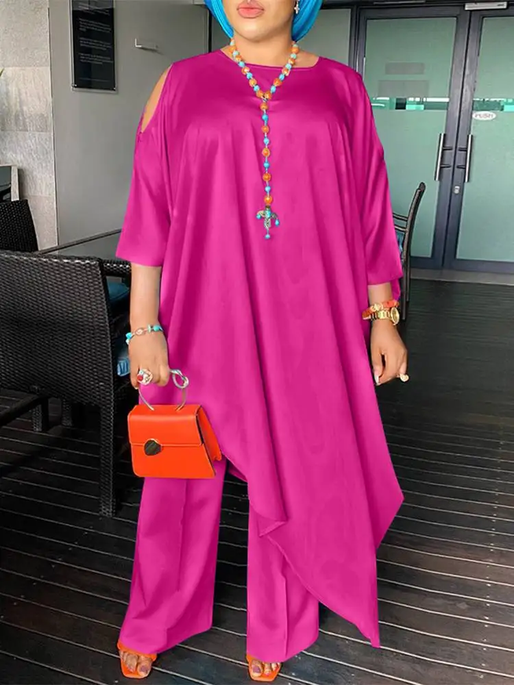 VONDA 2022 Stylish Femme Casual Off Shoulder Blusas Long Pant Set Women Clothing Half Sleeve Blouse Tops Wide Leg Poncho Suits
VONDA 2022 Stylish Femme Casual Off Shoulder Blusas Long Pant Set Women Clothing Half Sleeve Blouse Tops Wide Leg Poncho Suits