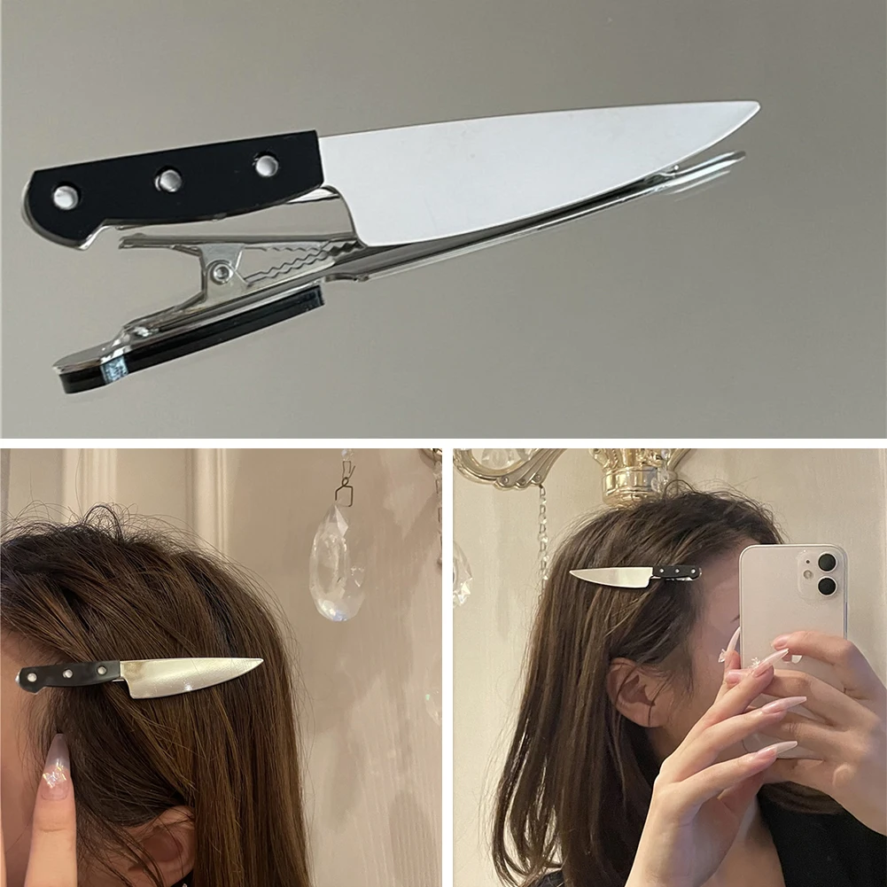 Creative Hip Hop Tableware Knife Hair Clips Girls Cosplay Party Hair Accessories For Women Punk Rock Dagger Hair Pins Hairwear
Creative Hip Hop Tableware Knife Hair Clips Girls Cosplay Party Hair Accessories For Women Punk Rock Dagger Hair Pins Hairwear