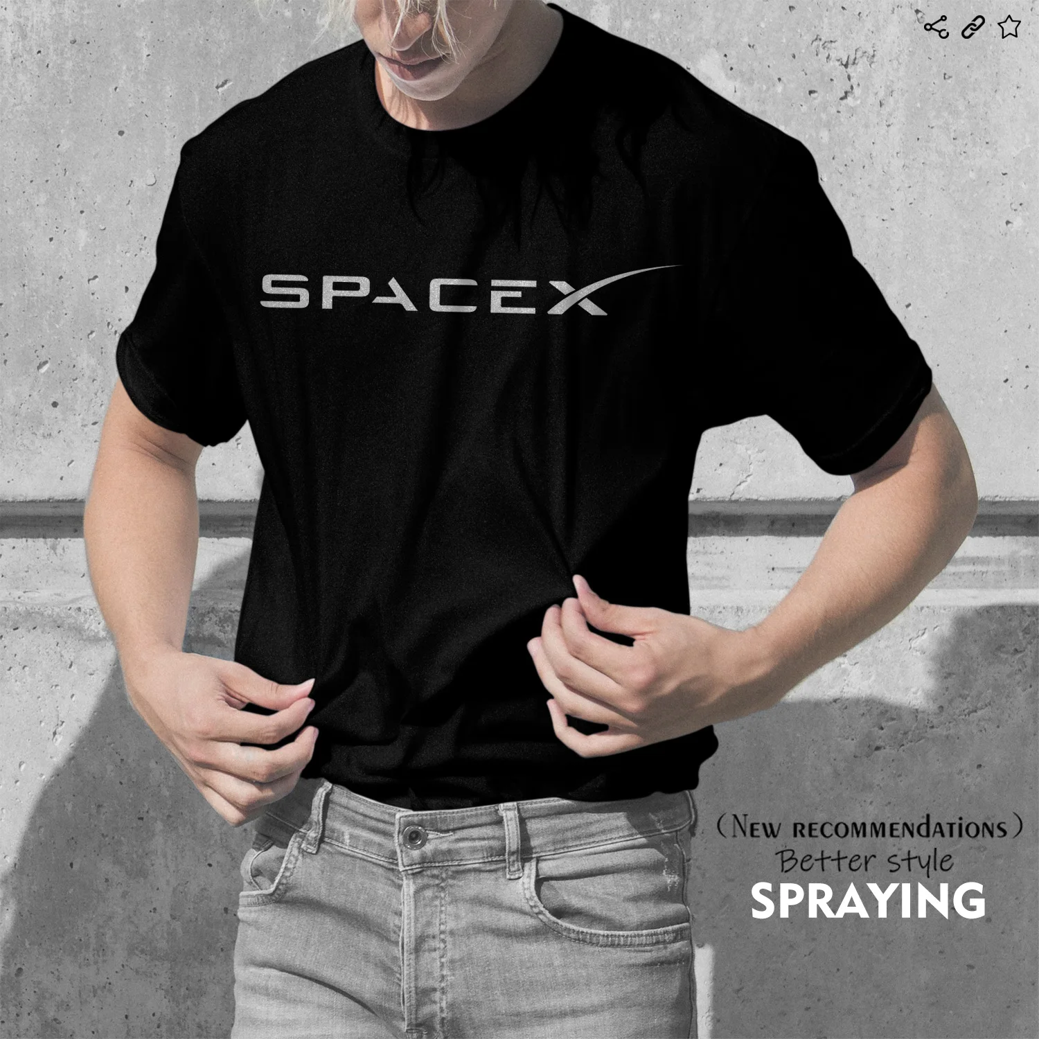 SpaceX Black Tshirt Space X Logo T Shirt Men's Popular Boyfriend's Running sports T-shirt Quick-drying Mesh Tee shirt
SpaceX Black Tshirt Space X Logo T Shirt Men's Popular Boyfriend's Running sports T-shirt Quick-drying Mesh Tee shirt