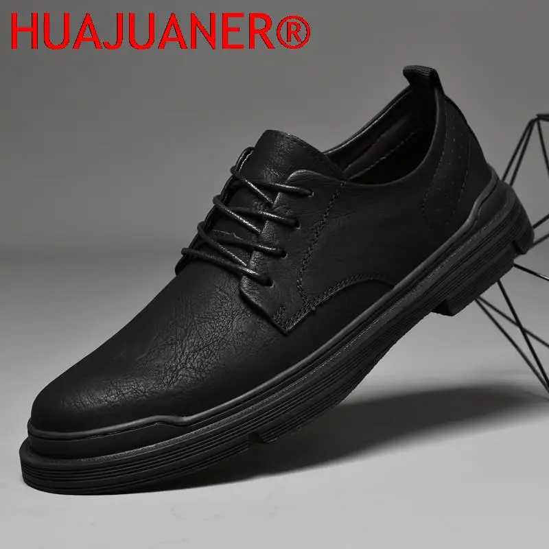 Дышащие деловые повседневные кожаные туфли, круглый носок, на шнуровке, однотонные мягкие, в британском стиле, новое поступление 
Дышащие деловые повседневные кожаные туфли, круглый носок, на шнуровке, однотонные мягкие, в британском стиле, новое поступление