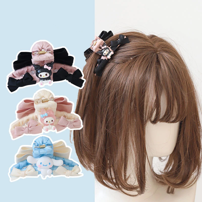 Kawaii Sanrio аксессуары для волос Mymelody Cinnamoroll Kuromi Милая красота Лолита Jk мягкий бант зажим для девочек подарок
Kawaii Sanrio аксессуары для волос Mymelody Cinnamoroll Kuromi Милая красота Лолита Jk мягкий бант зажим для девочек подарок