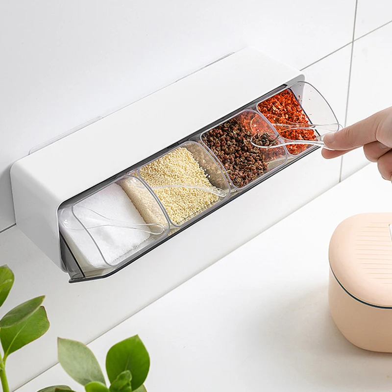 Wall Hanging Spice Jars Plastic Dispenser Kitchen Top Seal Spice Jar Drawer Large Potes De Cozinha Restaurant Gadgets OC50TL
Wall Hanging Spice Jars Plastic Dispenser Kitchen Top Seal Spice Jar Drawer Large Potes De Cozinha Restaurant Gadgets OC50TL