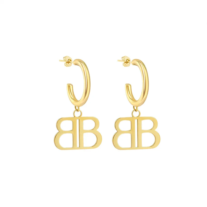 Letter B Dangle Earrings for Women Bold Gold Color Geometrical Initial Hanging Earrings
Letter B Dangle Earrings for Women Bold Gold Color Geometrical Initial Hanging Earrings