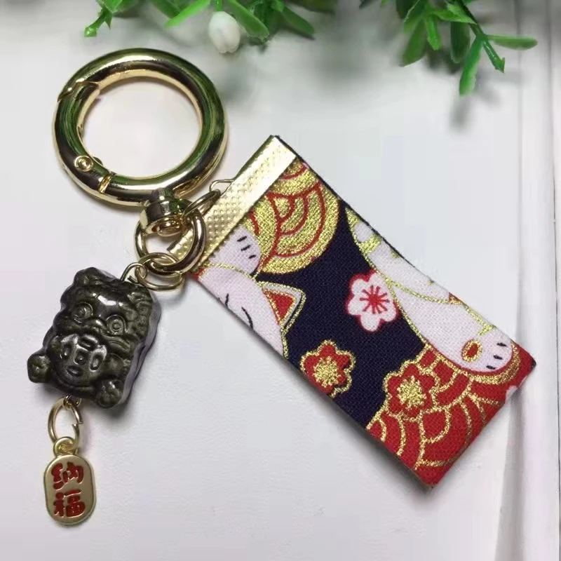 Natural Raw Stone Crystal Obsidian Tiger Keychain New Goods With Chinese Lucky Cat Specification 16*14Mm
Natural Raw Stone Crystal Obsidian Tiger Keychain New Goods With Chinese Lucky Cat Specification 16*14Mm