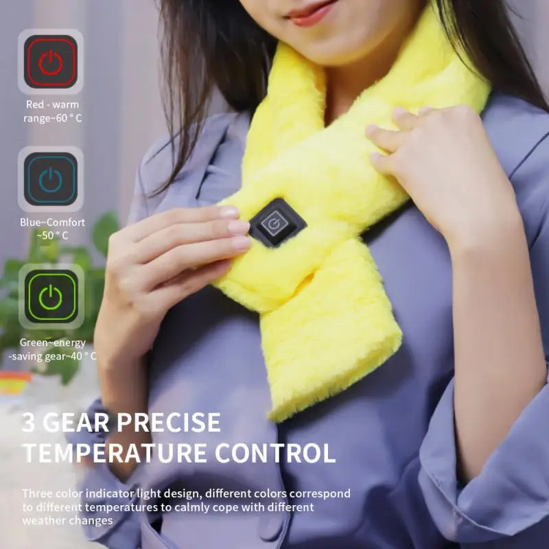 USB Women Men Heating Scarf Temperature Scarf USB Charging Heat Control Neck Warmer For Cycling Camping Electric Heated Scarf
USB Women Men Heating Scarf Temperature Scarf USB Charging Heat Control Neck Warmer For Cycling Camping Electric Heated Scarf