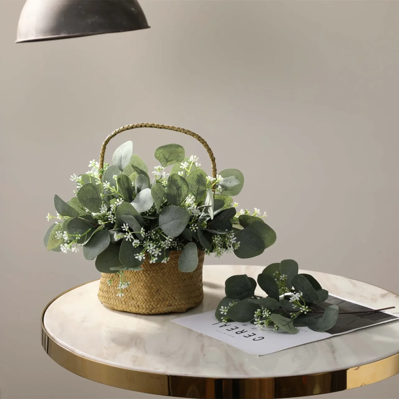 5pcs Artificial Plants Green Eucalyptus Leaves DIY Bridal Bouquet Fake Flowers for Home Garden Party Wedding Flower Decorations
5pcs Artificial Plants Green Eucalyptus Leaves DIY Bridal Bouquet Fake Flowers for Home Garden Party Wedding Flower Decorations