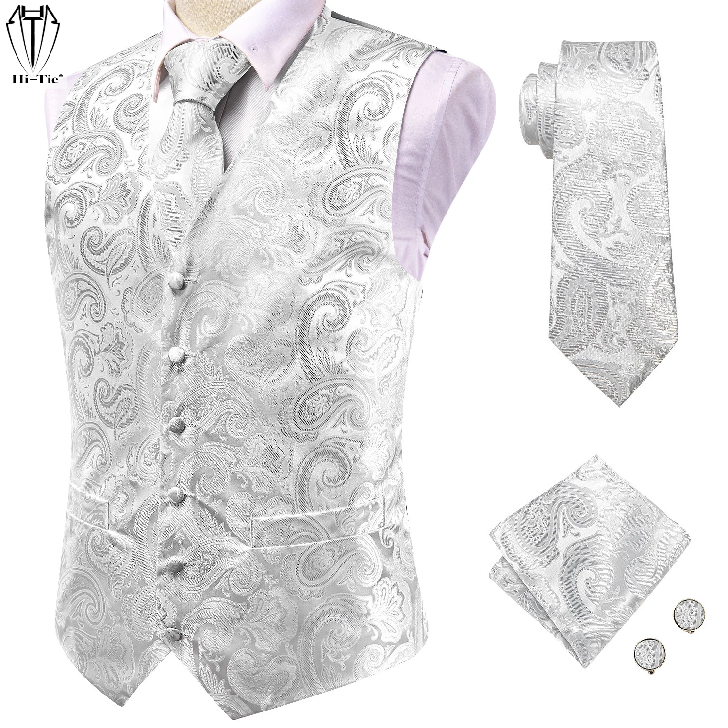 Hi-Tie роскошный жаккардовый Шелковый мужской жилет галстук Hanky запонки комплект платье костюм жилет куртка без рукавов для мужчин свадебный бизнес
Hi-Tie роскошный жаккардовый Шелковый мужской жилет галстук Hanky запонки комплект платье костюм жилет куртка без рукавов для мужчин свадебный бизнес