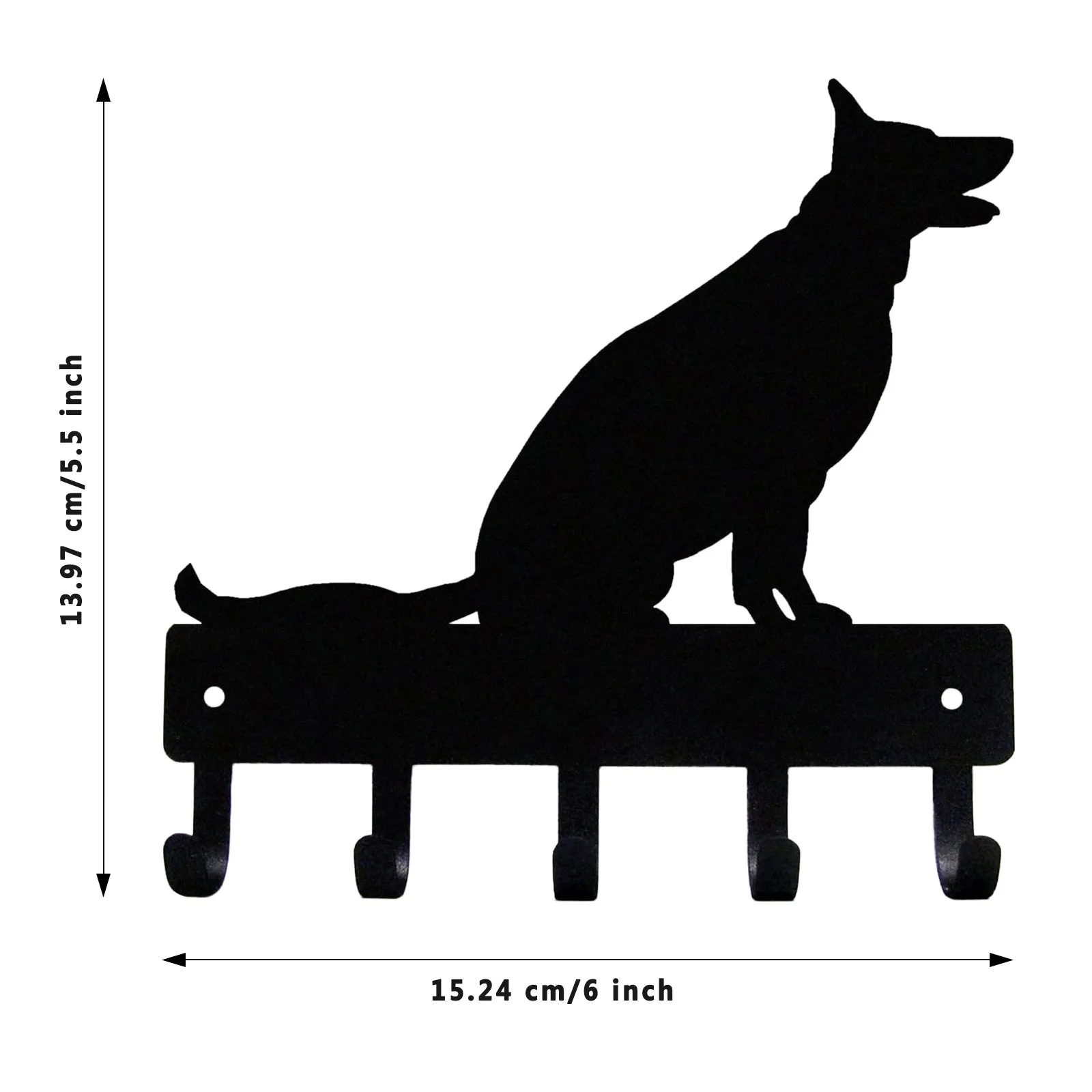 Настенный держатель для ключей для собак, 6x5 дюймов, с 5 крючками, оформление интерьера
Настенный держатель для ключей для собак, 6x5 дюймов, с 5 крючками, оформление интерьера
