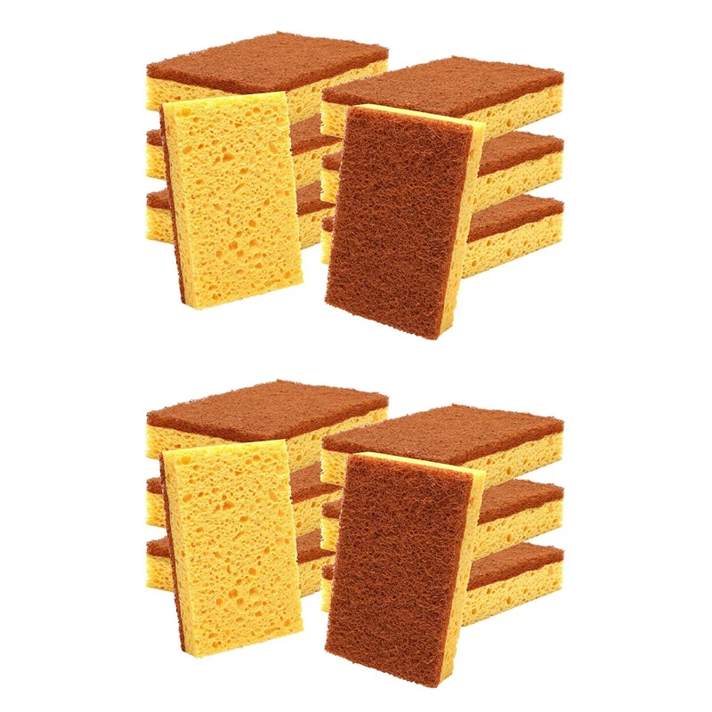 Natural Plant Based Scrub Sponge 16 Pack,Palm Fiber Scrubber Sponge With Non Scratch Biodegradable Compostable Sponges
Natural Plant Based Scrub Sponge 16 Pack,Palm Fiber Scrubber Sponge With Non Scratch Biodegradable Compostable Sponges