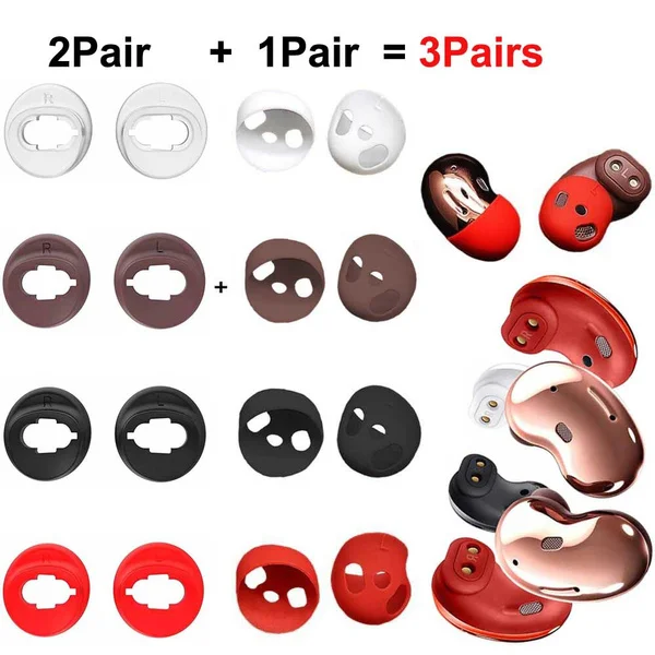 3/2Pairs Silicone Earbud Case Cover Tips Replacement Earplug for Samsung Galaxy Buds Live Headset Accessories Buds Cushion Pad 
3/2Pairs Silicone Earbud Case Cover Tips Replacement Earplug for Samsung Galaxy Buds Live Headset Accessories Buds Cushion Pad