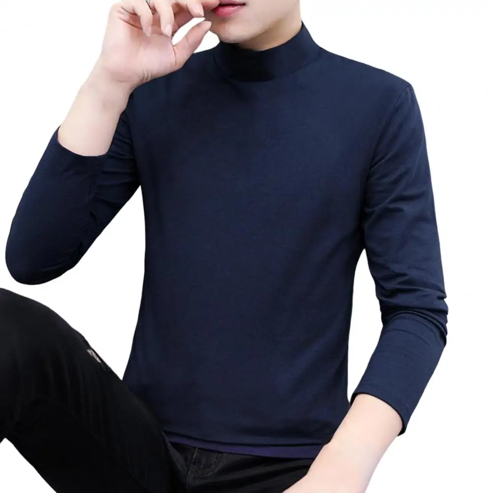 Men Base Shirt Half-high Collar Solid Color Slim Fit Long Sleeves Pullover Basic T-Shirt Close-fitting Spring Tops Daily Wear
Men Base Shirt Half-high Collar Solid Color Slim Fit Long Sleeves Pullover Basic T-Shirt Close-fitting Spring Tops Daily Wear